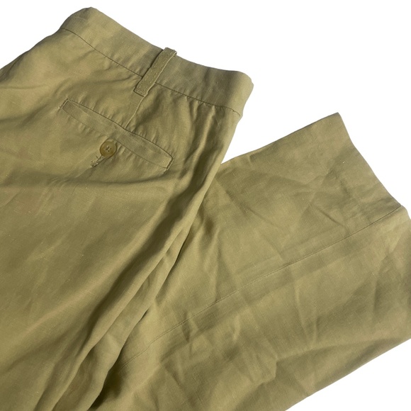 Trevero 34 x 32 Beige Silk Linen Men’s Pants Pockets